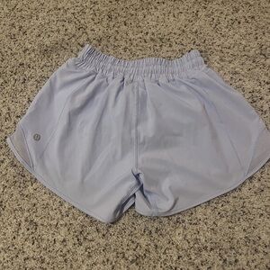 lululemon light blue hotty hot shorts 4 inch